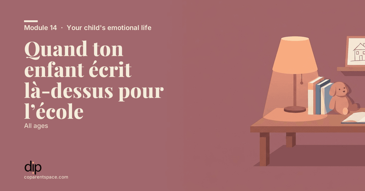 Quand ton enfant écrit là-dessus pour l’école