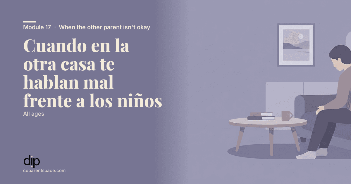 Cuando en la otra casa te hablan mal frente a los niños