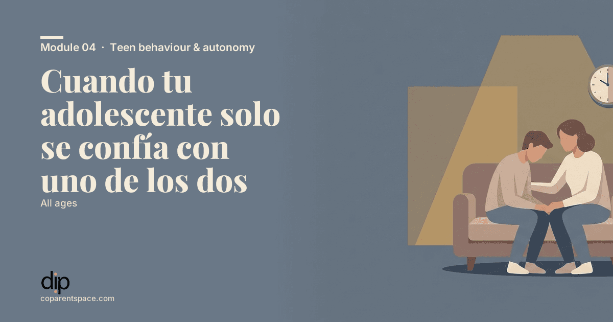 Cuando tu adolescente solo se confía con uno de los dos