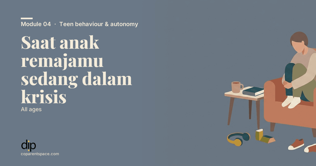 Saat anak remajamu sedang dalam krisis