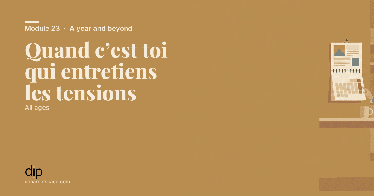 Quand c’est toi qui entretiens les tensions