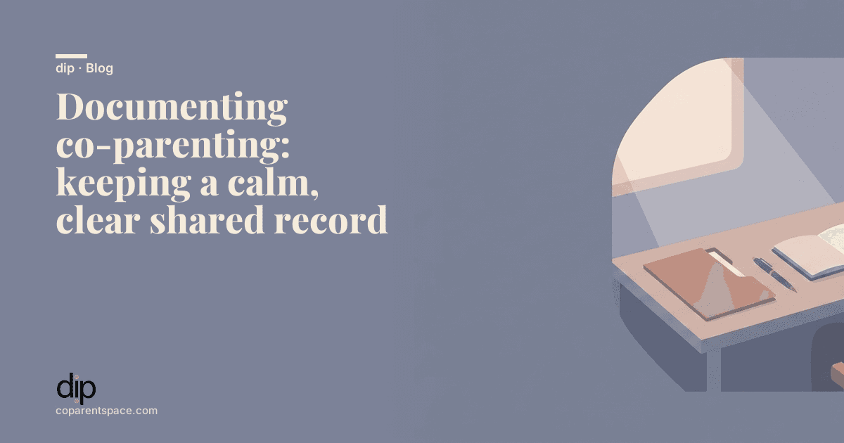 Documenting co-parenting: keeping a calm, clear shared record