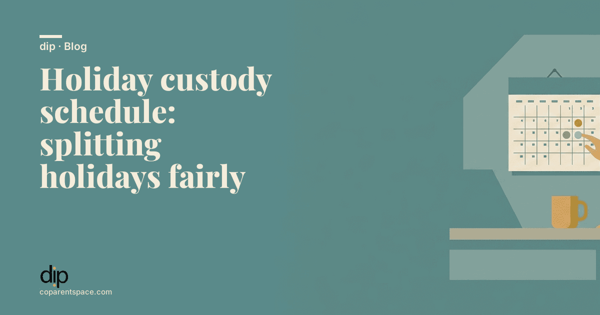 Holiday custody schedule: splitting holidays fairly