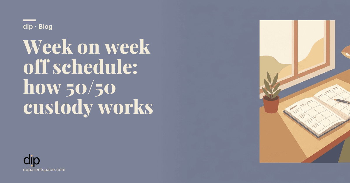 Week on week off schedule: how 50/50 custody works