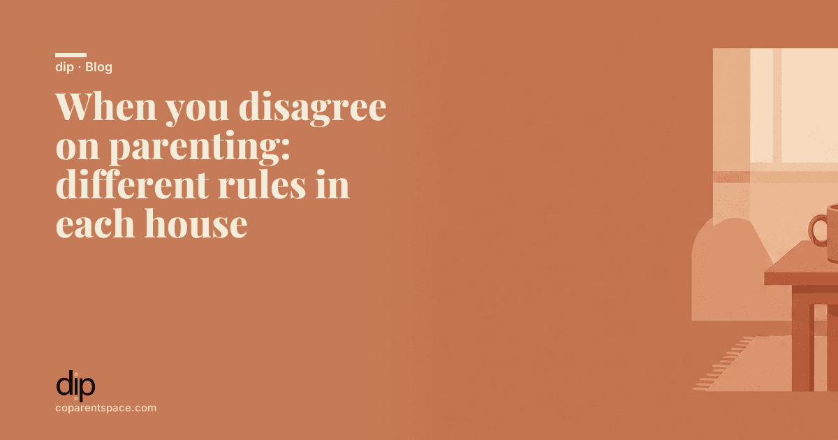 When you disagree on parenting: different rules in each house