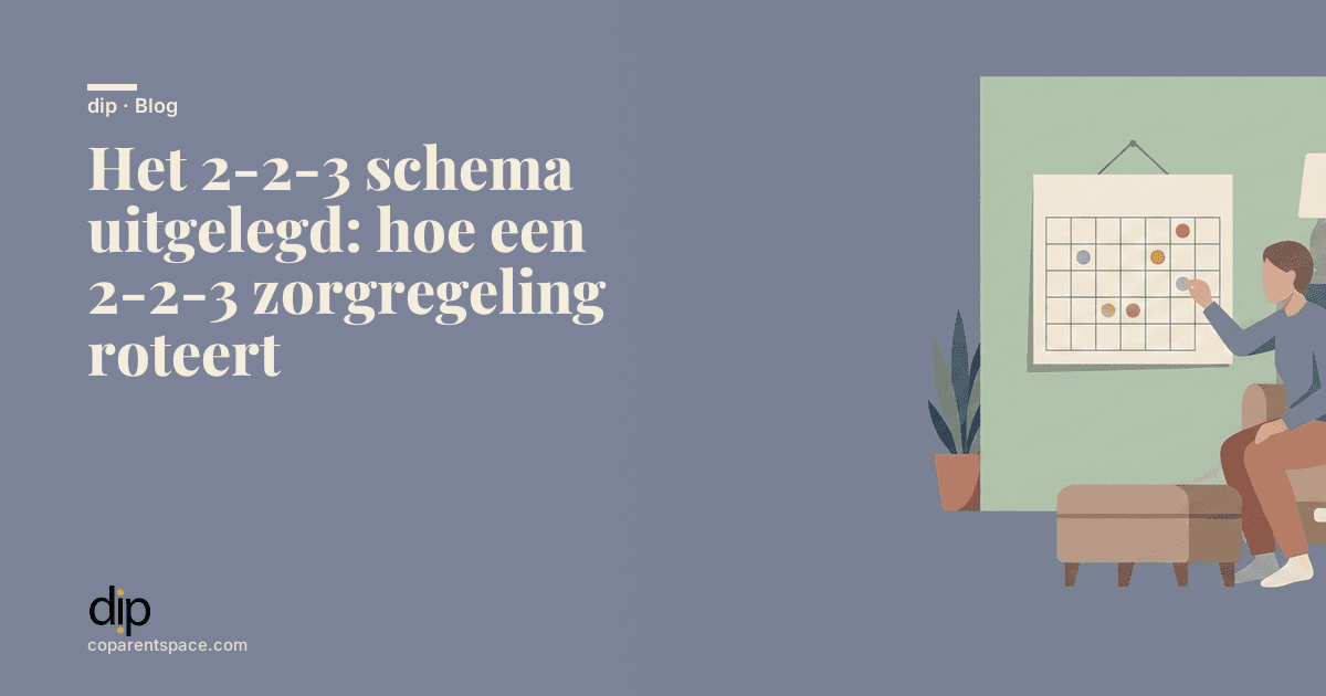 Het 2-2-3 schema uitgelegd: hoe een 2-2-3 zorgregeling roteert